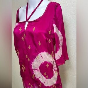 Juicy Couture Pink and Gold Women's Blouse